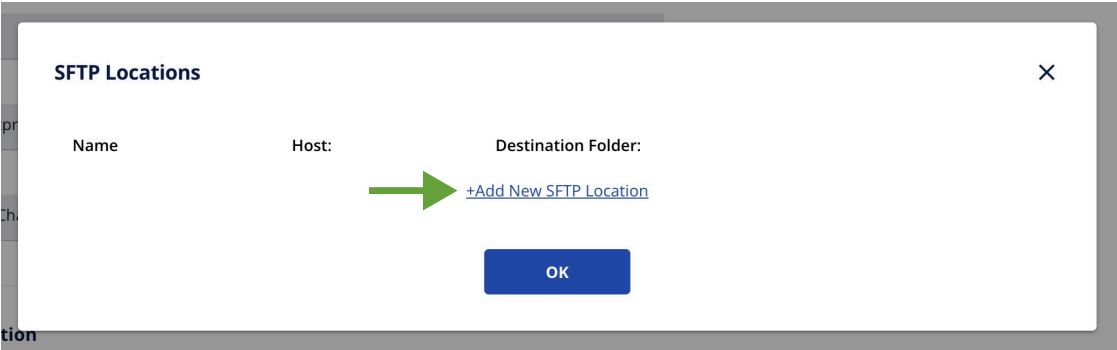 Add New SFTP Location