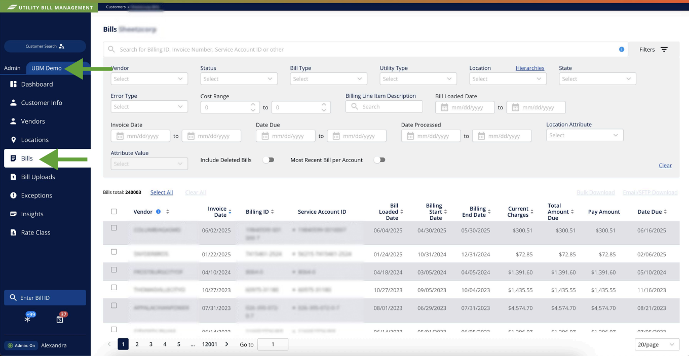 Customer Specific Search Filters