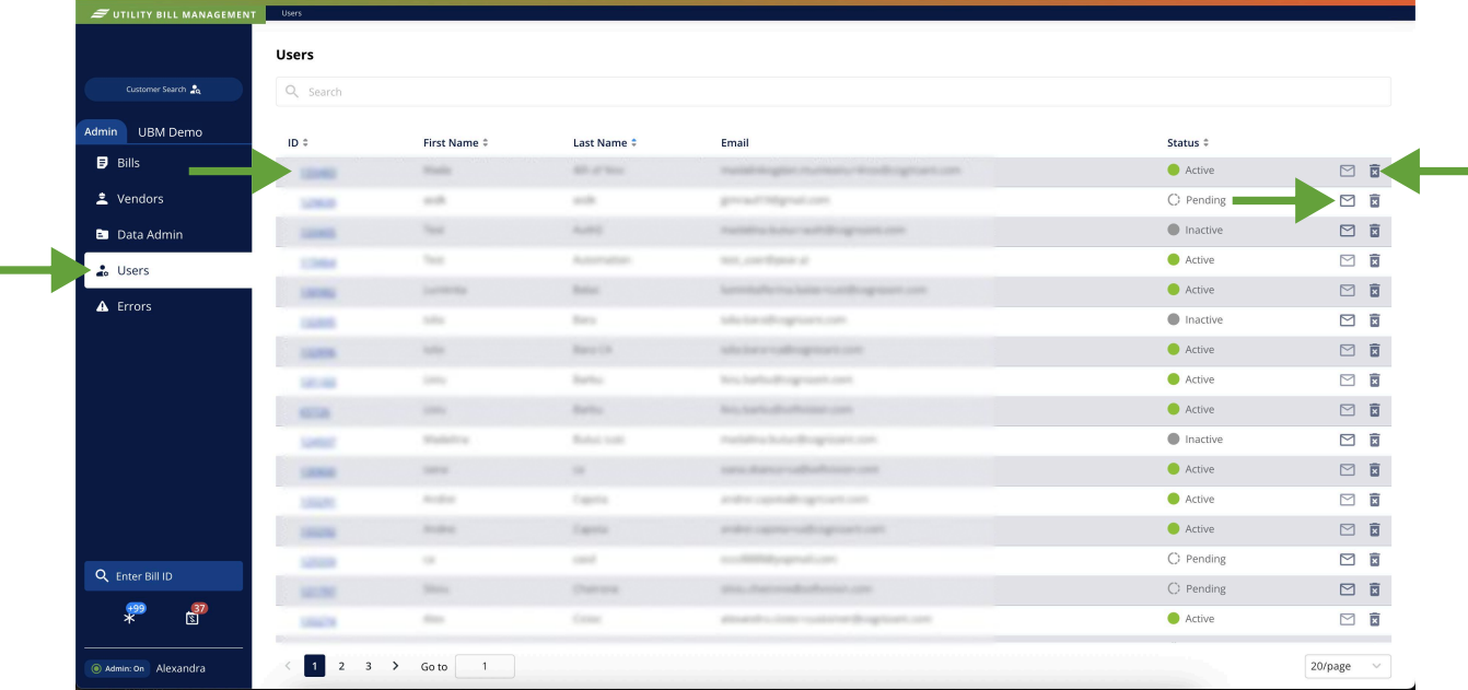 All Users Tab
