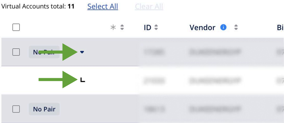 Linked Accounts Dropdown
