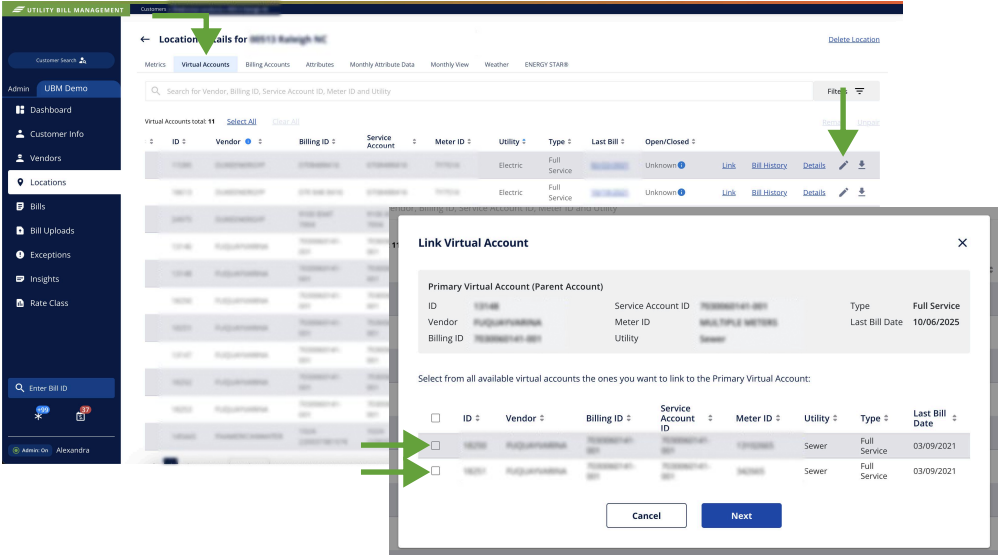 Link Virtual Accounts