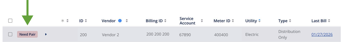 Need Pair label displayed for a Virtual Account