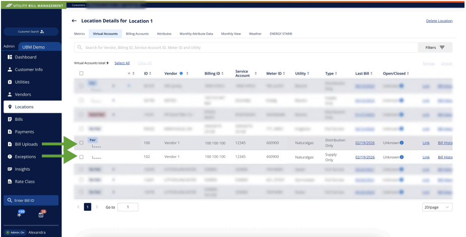 Paired Virtual Accounts after Manual Pairing