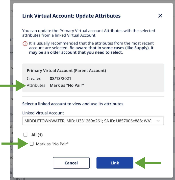 Final Link button action